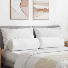 Bolster Kussens 2 pcs Wit Ø 25 x 70 cm Stof