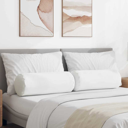 Bolster Kussens 2 pcs Wit Ø 25 x 70 cm Stof