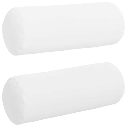 Bolster Kussens 2 pcs Wit Ø 25 x 70 cm Stof