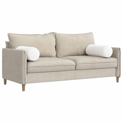Bolster Kussens 2 pcs Wit Ø 25 x 70 cm Stof