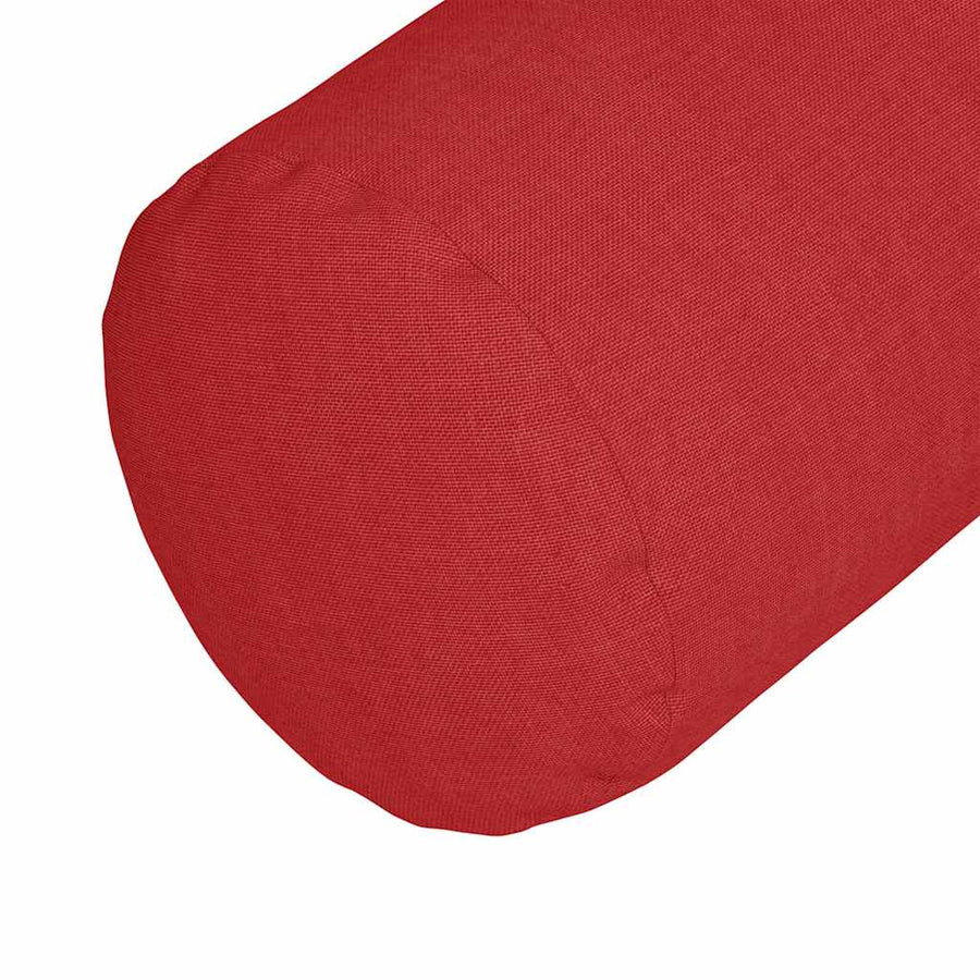 Bolster Kussens 2 pcs Rood Ø 25 x 70 cm Stof