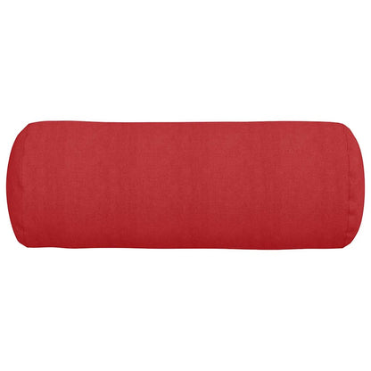 Bolster Kussens 2 pcs Rood Ø 25 x 70 cm Stof