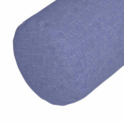 Bolster Kussens 2 pcs Jeans Blauw Ø 25 x 70 cm Stof