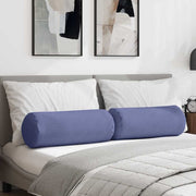 Bolster kussens 2 stuks Ø 25 x 70 cm jeans blauw