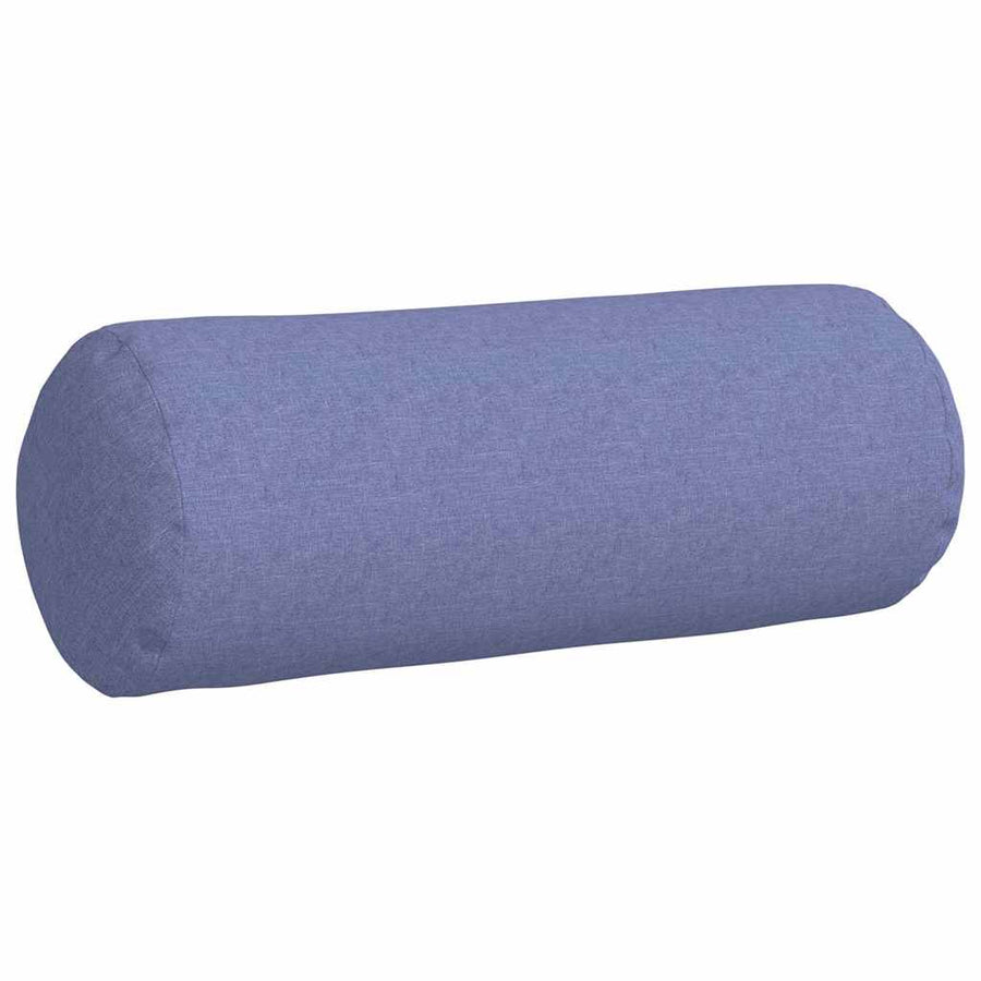 Bolster Kussens 2 pcs Jeans Blauw Ø 25 x 70 cm Stof
