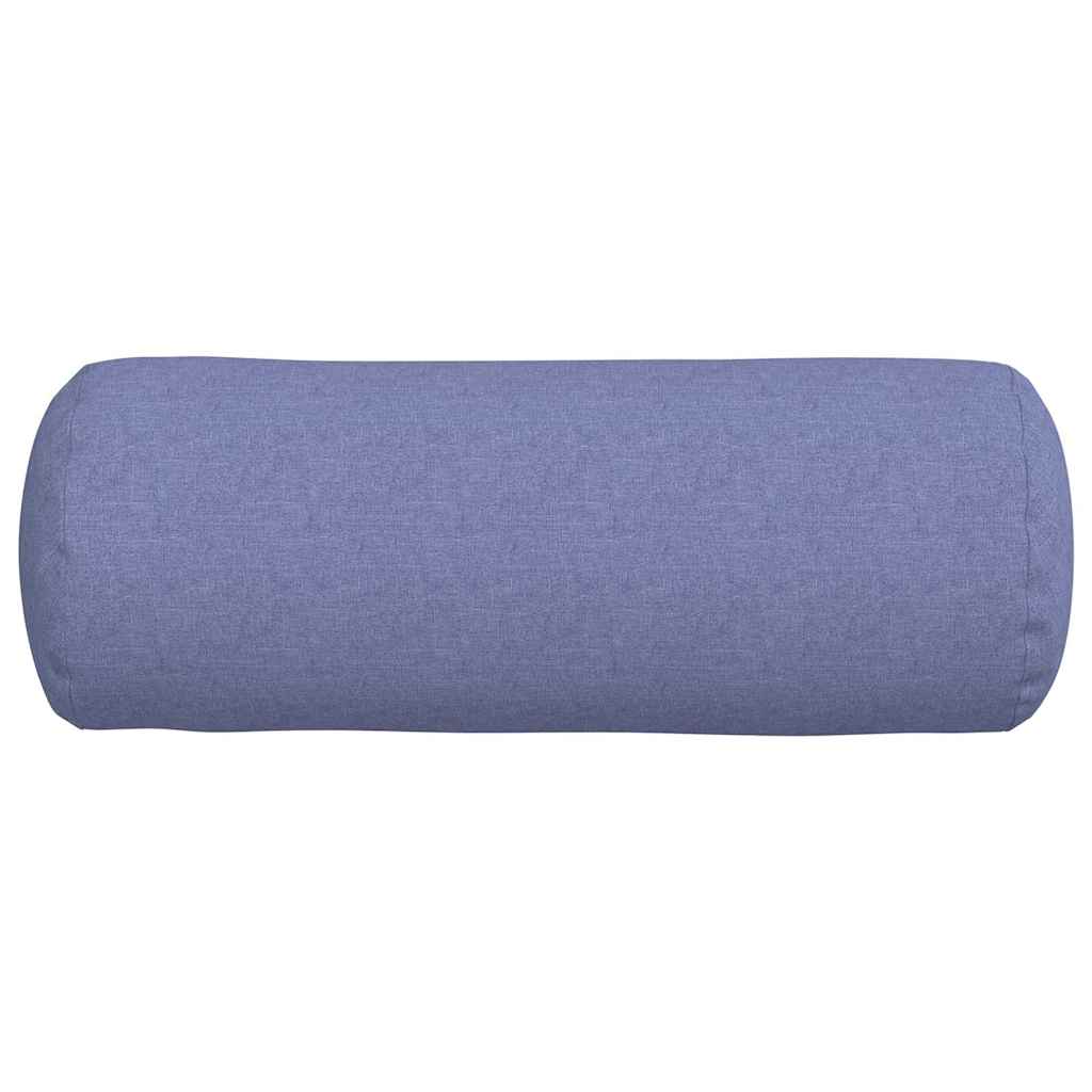 Bolster Kussens 2 pcs Jeans Blauw Ø 25 x 70 cm Stof