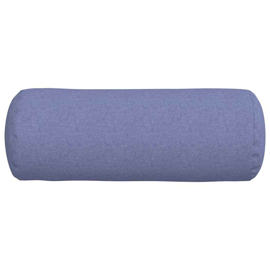 Bolster Kussens 2 pcs Jeans Blauw Ø 25 x 70 cm Stof