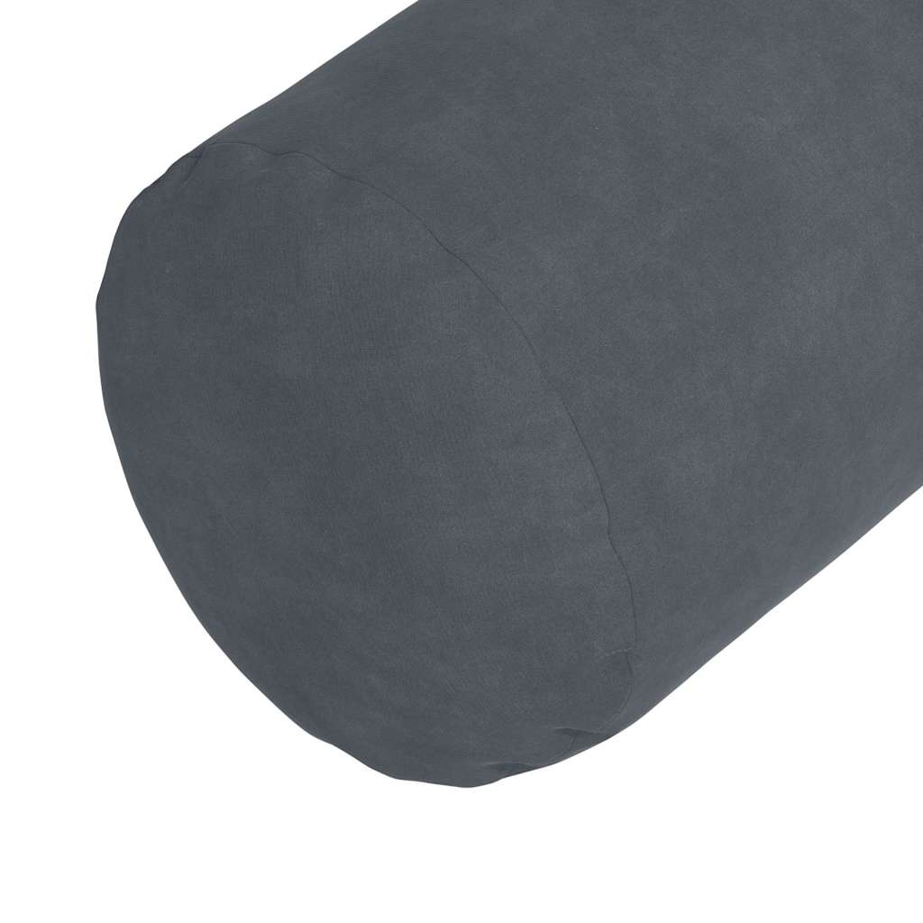 Bolster Kussens 2 pcs Donkergrijs Ø 25 x 70 cm Katoen Stof