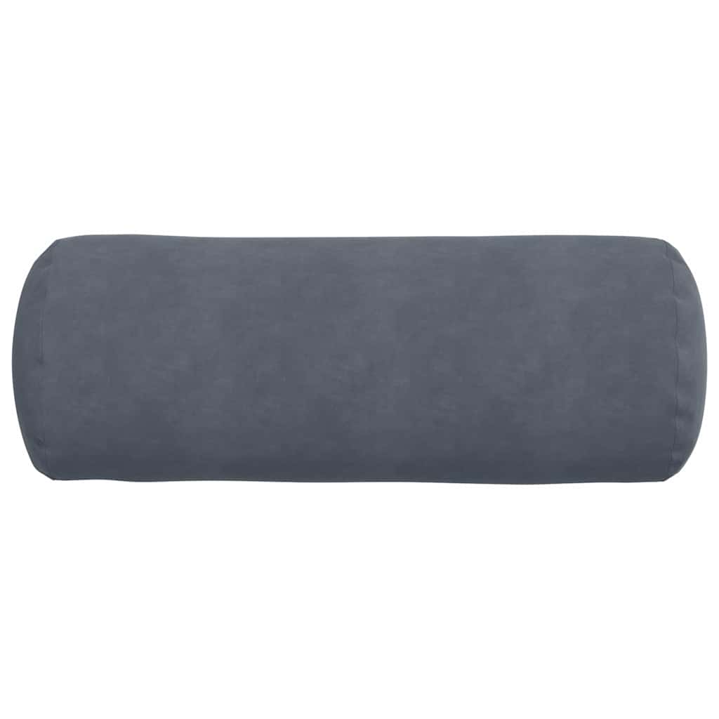 Bolster Kussens 2 pcs Donkergrijs Ø 25 x 70 cm Katoen Stof