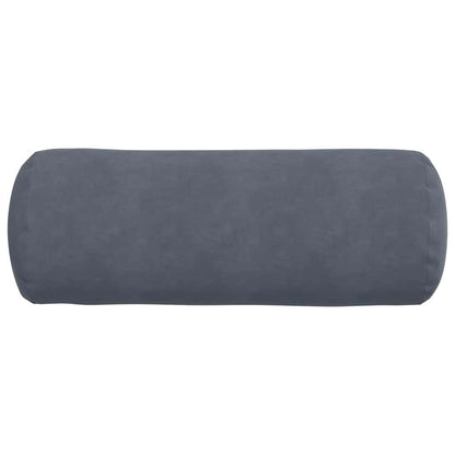 Bolster Kussens 2 pcs Donkergrijs Ø 25 x 70 cm Katoen Stof