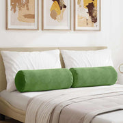 Bolster kussens 2 stuks lichtgroen 25x70 cm corduroy