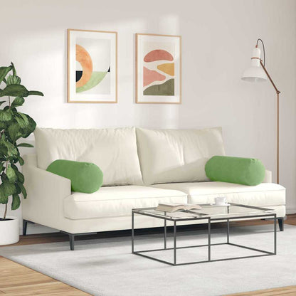 Bolster Kussens 2 pcs Lichtgroen Ø 25 x 70 cm Katoen Stof