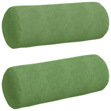 Bolster Kussens 2 pcs Lichtgroen Ø 25 x 70 cm Katoen Stof