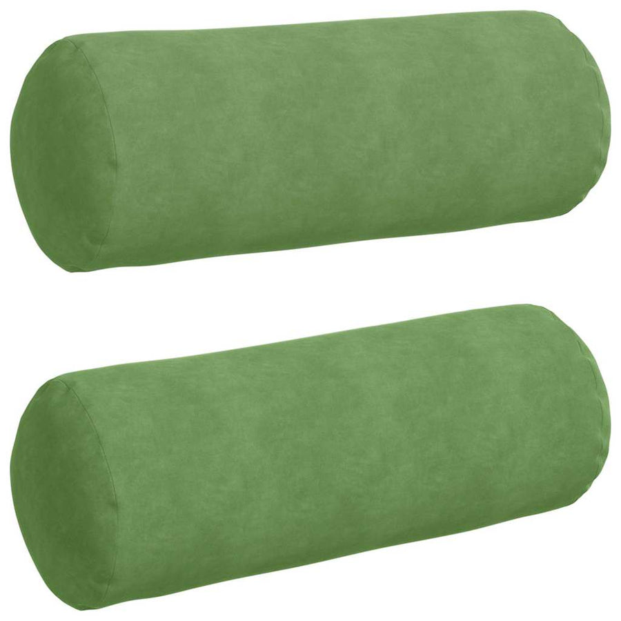 Bolster Kussens 2 pcs Lichtgroen Ø 25 x 70 cm Katoen Stof