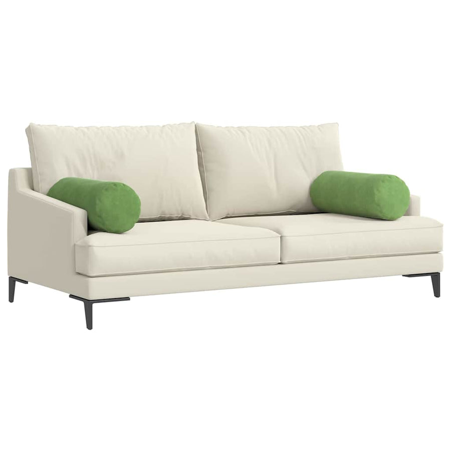 Bolster Kussens 2 pcs Lichtgroen Ø 25 x 70 cm Katoen Stof
