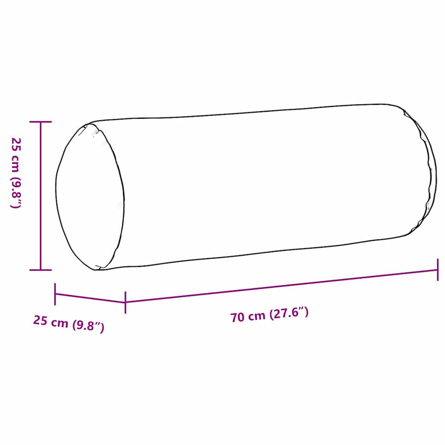 Bolster Kussens 2 pcs Lichtgroen Ø 25 x 70 cm Katoen Stof
