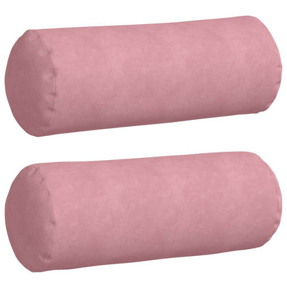 Bolster Kussens 2 pcs Roze Ø 25 x 70 cm Katoen Stof