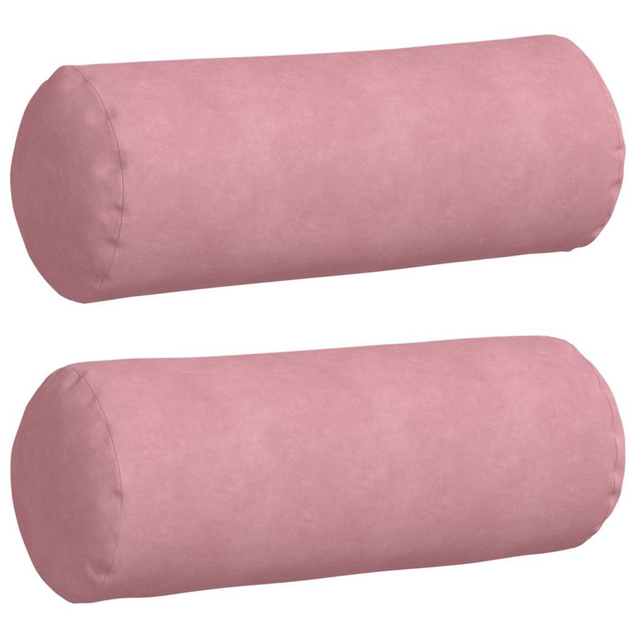 Bolster Kussens 2 pcs Roze Ø 25 x 70 cm Katoen Stof