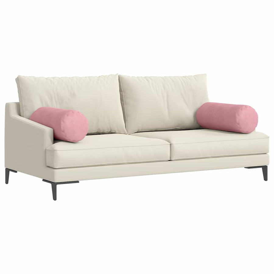 Bolster Kussens 2 pcs Roze Ø 25 x 70 cm Katoen Stof