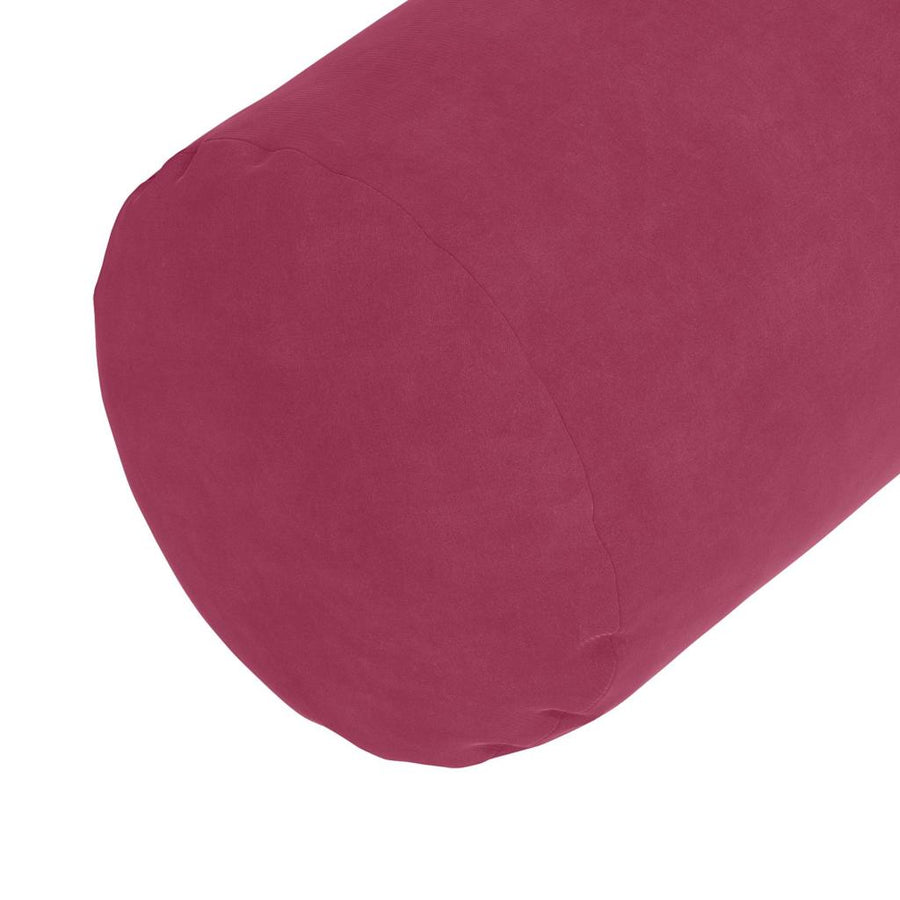 Bolster Kussens 2 pcs Wijnrood Ø 25 x 70 cm Katoen Stof