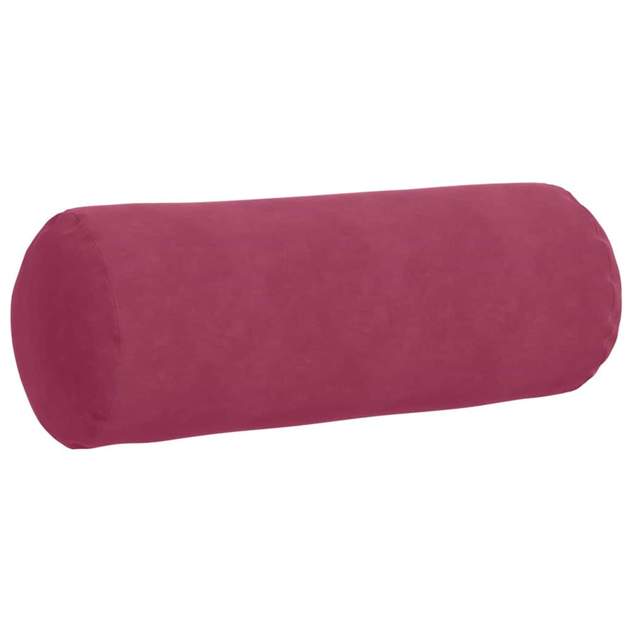Bolster Kussens 2 pcs Wijnrood Ø 25 x 70 cm Katoen Stof