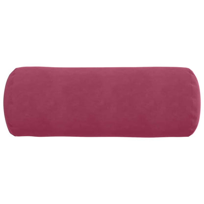 Bolster Kussens 2 pcs Wijnrood Ø 25 x 70 cm Katoen Stof