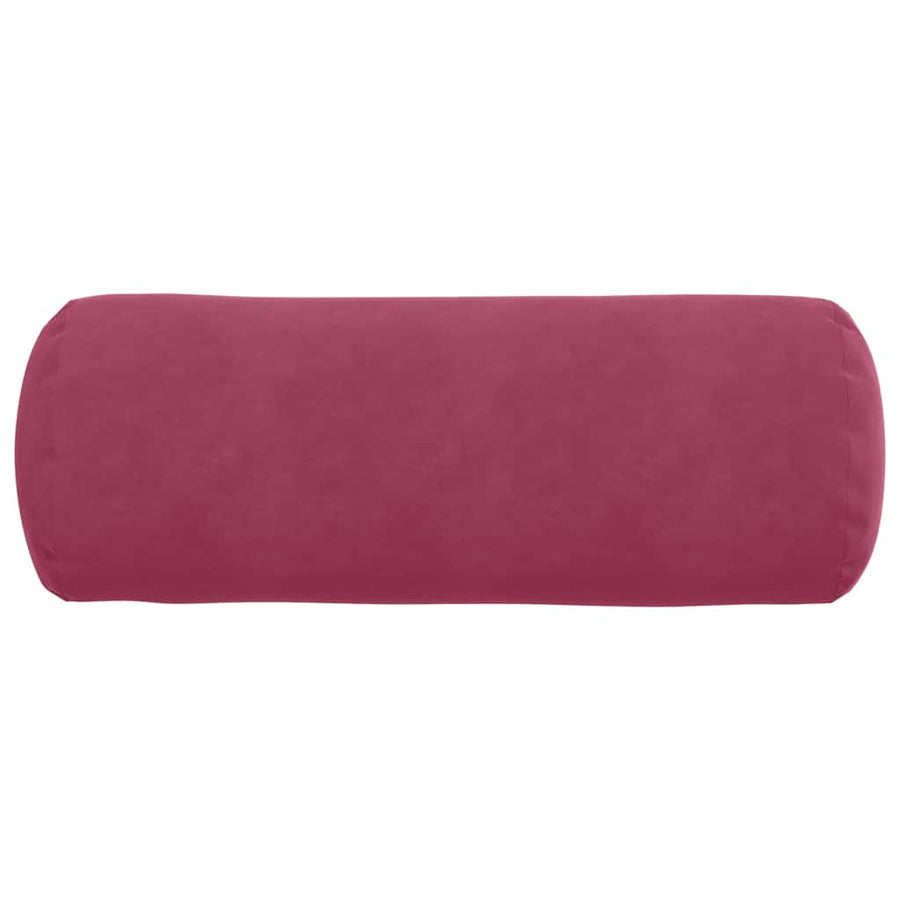 Bolster Kussens 2 pcs Wijnrood Ø 25 x 70 cm Katoen Stof