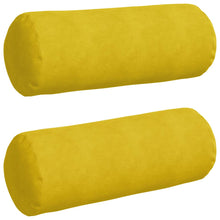 Bolster Kussens 2 pcs Geel Ø 25 x 70 cm Katoen Stof