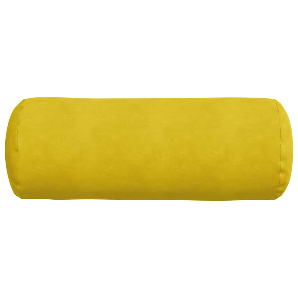 Bolster Kussens 2 pcs Geel Ø 25 x 70 cm Katoen Stof