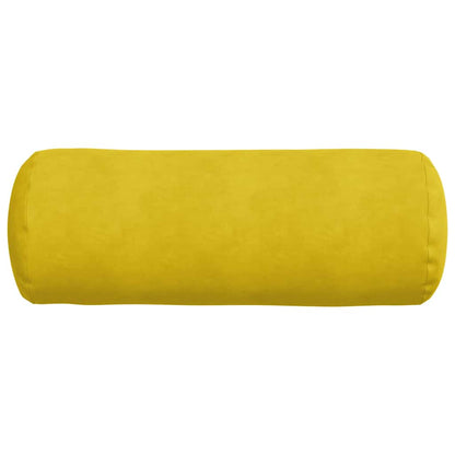 Bolster Kussens 2 pcs Geel Ø 25 x 70 cm Katoen Stof