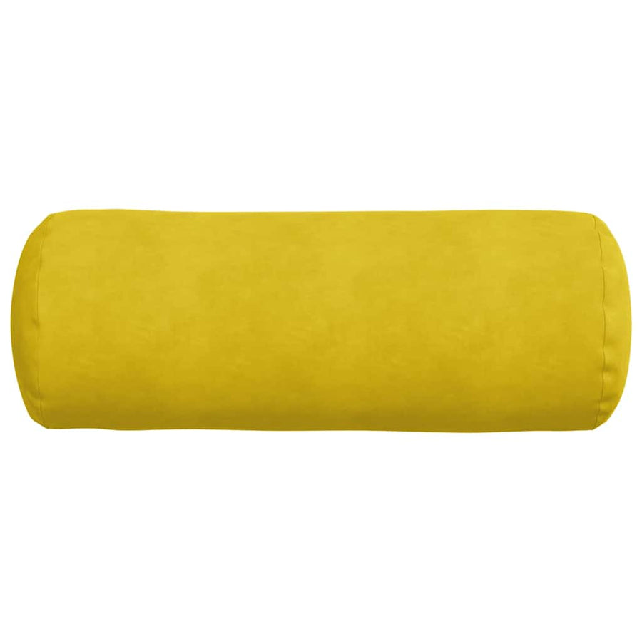 Bolster Kussens 2 pcs Geel Ø 25 x 70 cm Katoen Stof