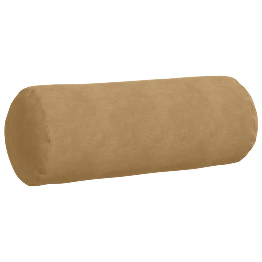 Bolster Kussens 2 pcs Bruin Ø 25 x 70 cm Katoen Stof