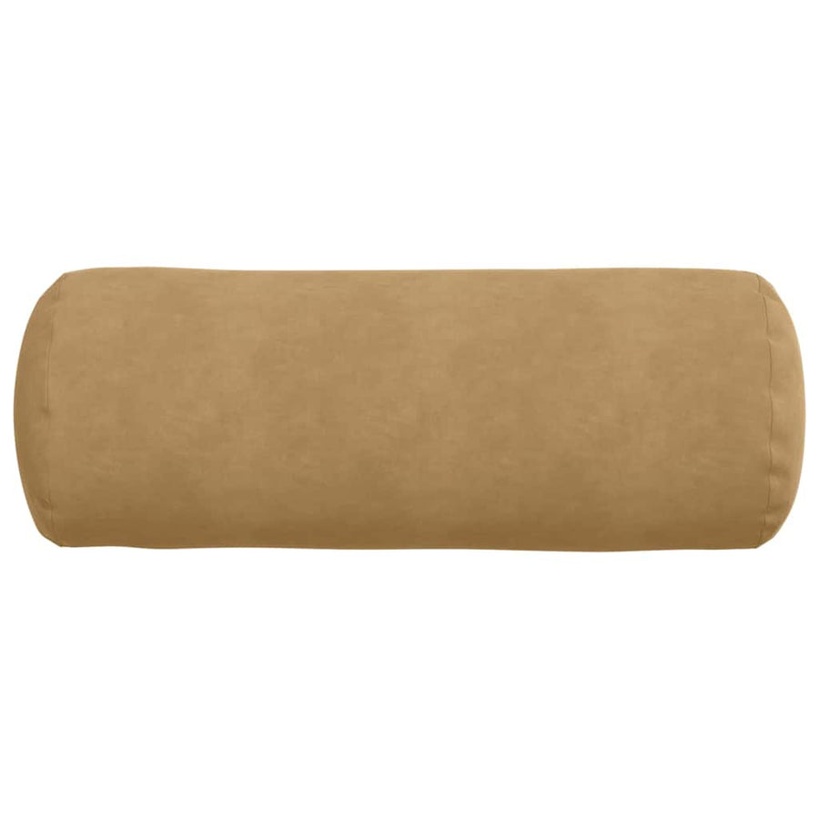 Bolster Kussens 2 pcs Bruin Ø 25 x 70 cm Katoen Stof