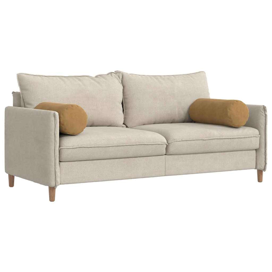 Bolster Kussens 2 pcs Bruin Ø 25 x 70 cm Katoen Stof