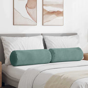 Bolster kussens 2 stuks zeegroen 25x70 cm corduroy