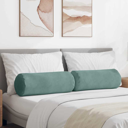 Bolster Kussens 2 pcs Zeegroen Ø 25 x 70 cm Katoen Stof