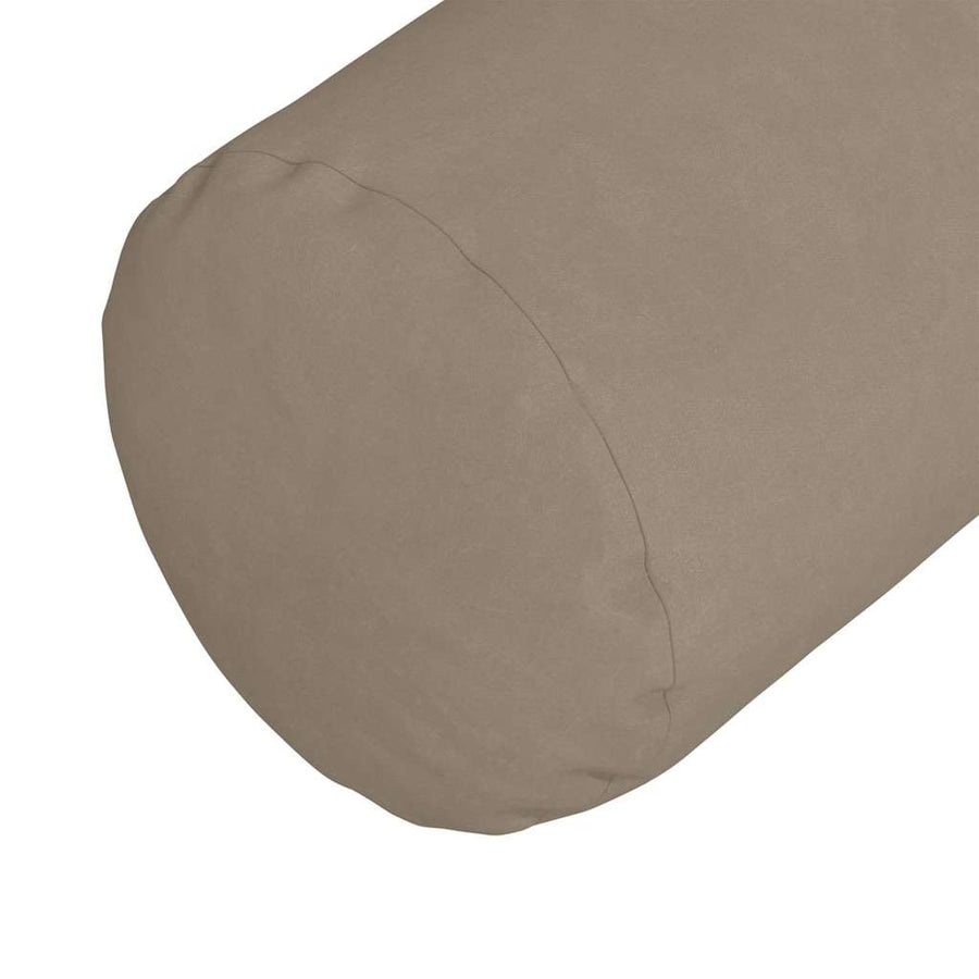 Bolster Kussens 2 pcs Taupe Ø 25 x 70 cm Microvezel Stof