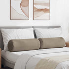 Bolster kussen 2 stuks Ø 25x70 cm taupe microvezel