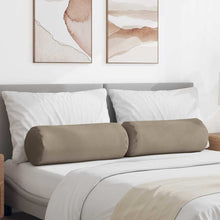 Bolster Kussens 2 pcs Taupe Ø 25 x 70 cm Microvezel Stof