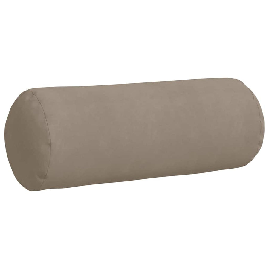 Bolster Kussens 2 pcs Taupe Ø 25 x 70 cm Microvezel Stof