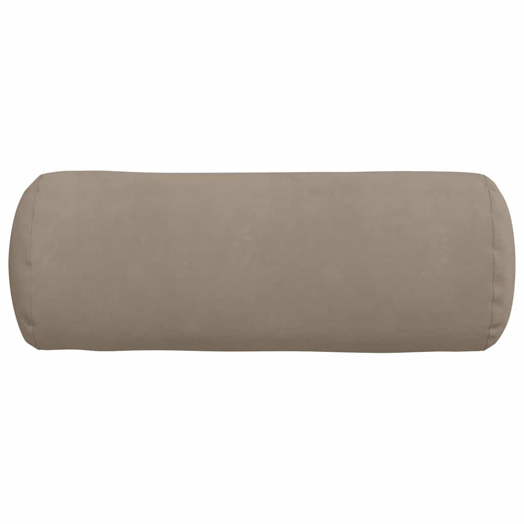 Bolster Kussens 2 pcs Taupe Ø 25 x 70 cm Microvezel Stof