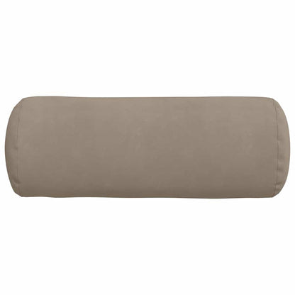 Bolster Kussens 2 pcs Taupe Ø 25 x 70 cm Microvezel Stof