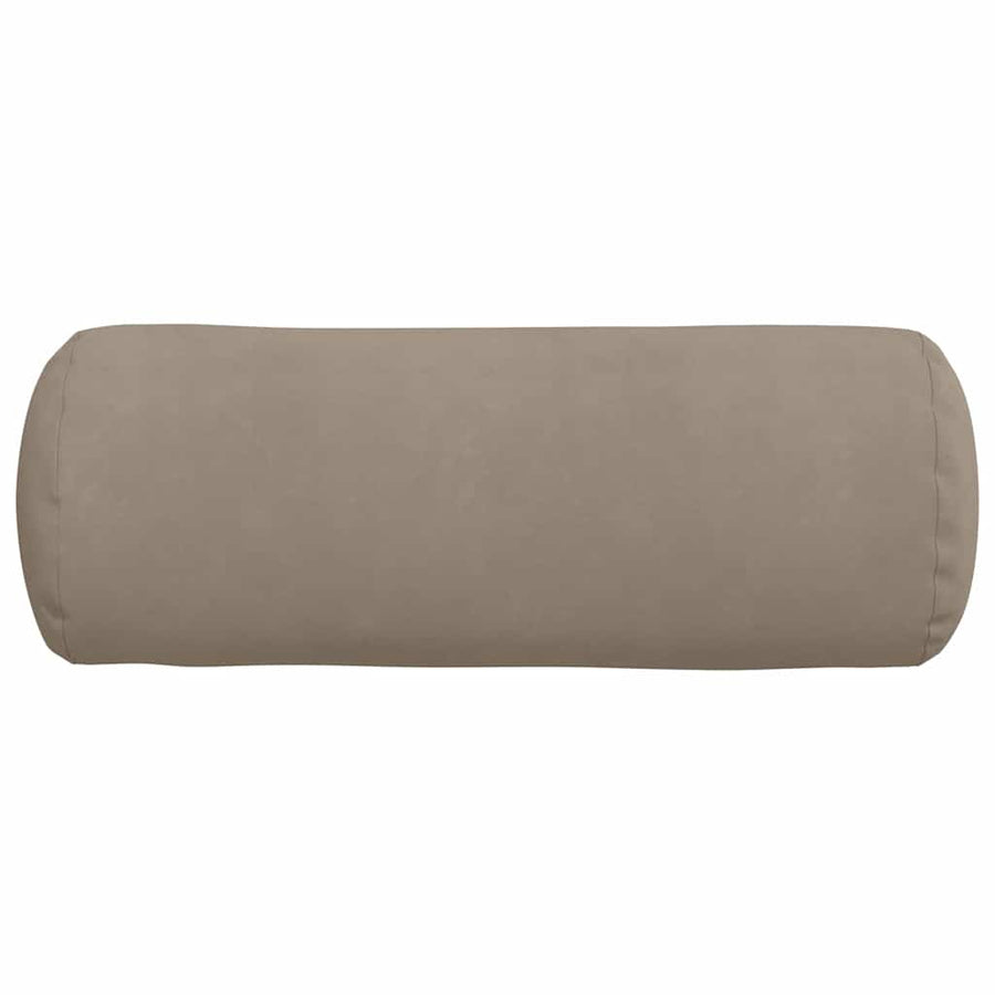 Bolster Kussens 2 pcs Taupe Ø 25 x 70 cm Microvezel Stof
