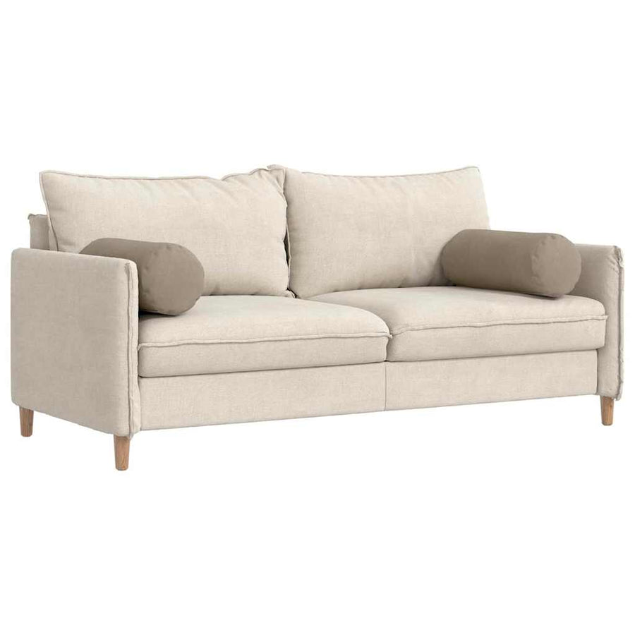 Bolster Kussens 2 pcs Taupe Ø 25 x 70 cm Microvezel Stof