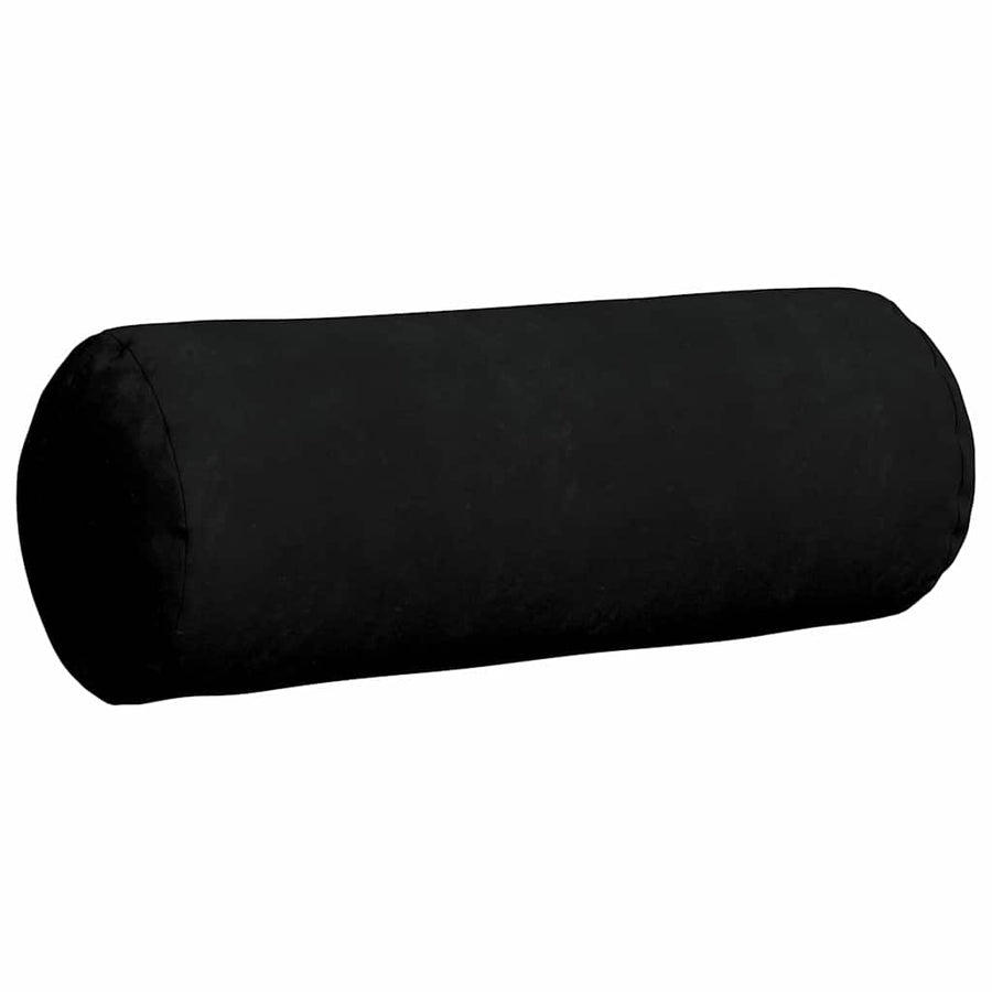Bolster Kussens 2 pcs Zwart Ø 25 x 70 cm Microvezel Stof