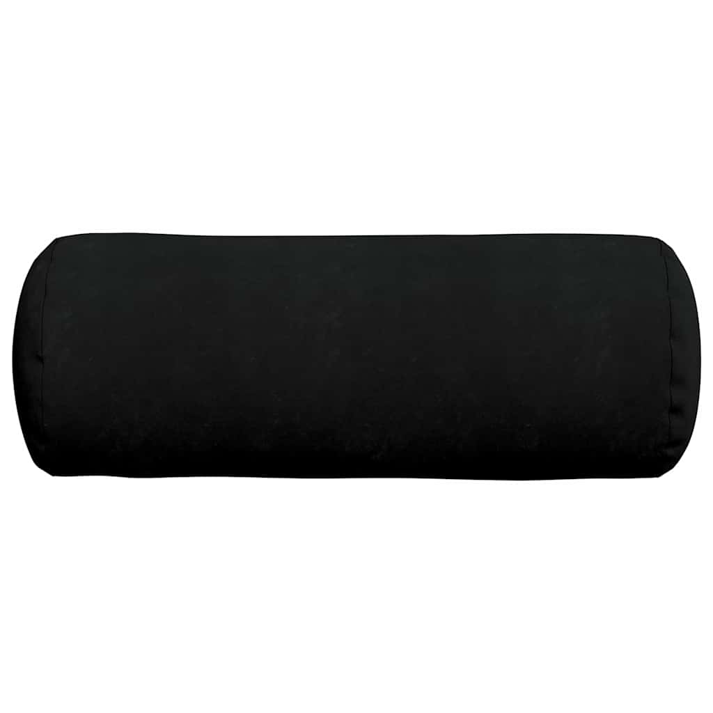 Bolster Kussens 2 pcs Zwart Ø 25 x 70 cm Microvezel Stof
