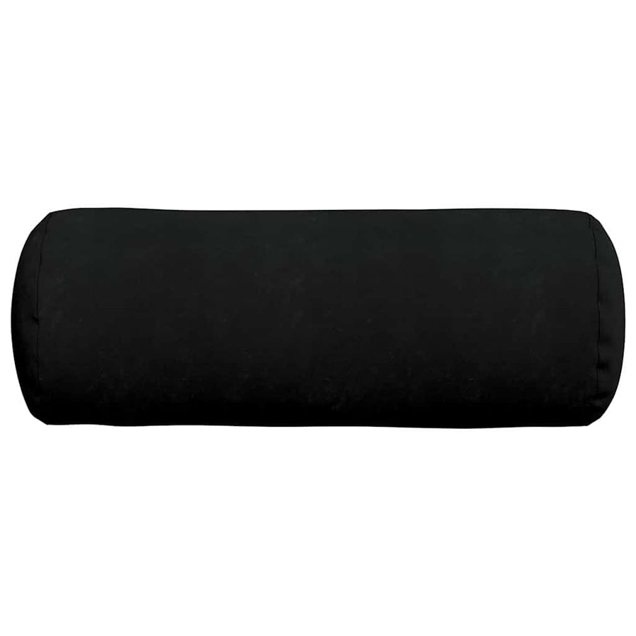 Bolster Kussens 2 pcs Zwart Ø 25 x 70 cm Microvezel Stof