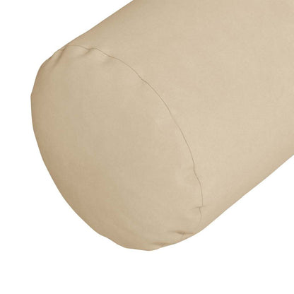 Bolster Kussens 2 pcs Crème Ø 25 x 70 cm Microvezel Stof