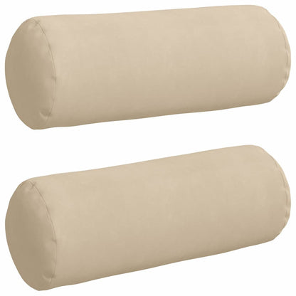 Bolster Kussens 2 pcs Crème Ø 25 x 70 cm Microvezel Stof