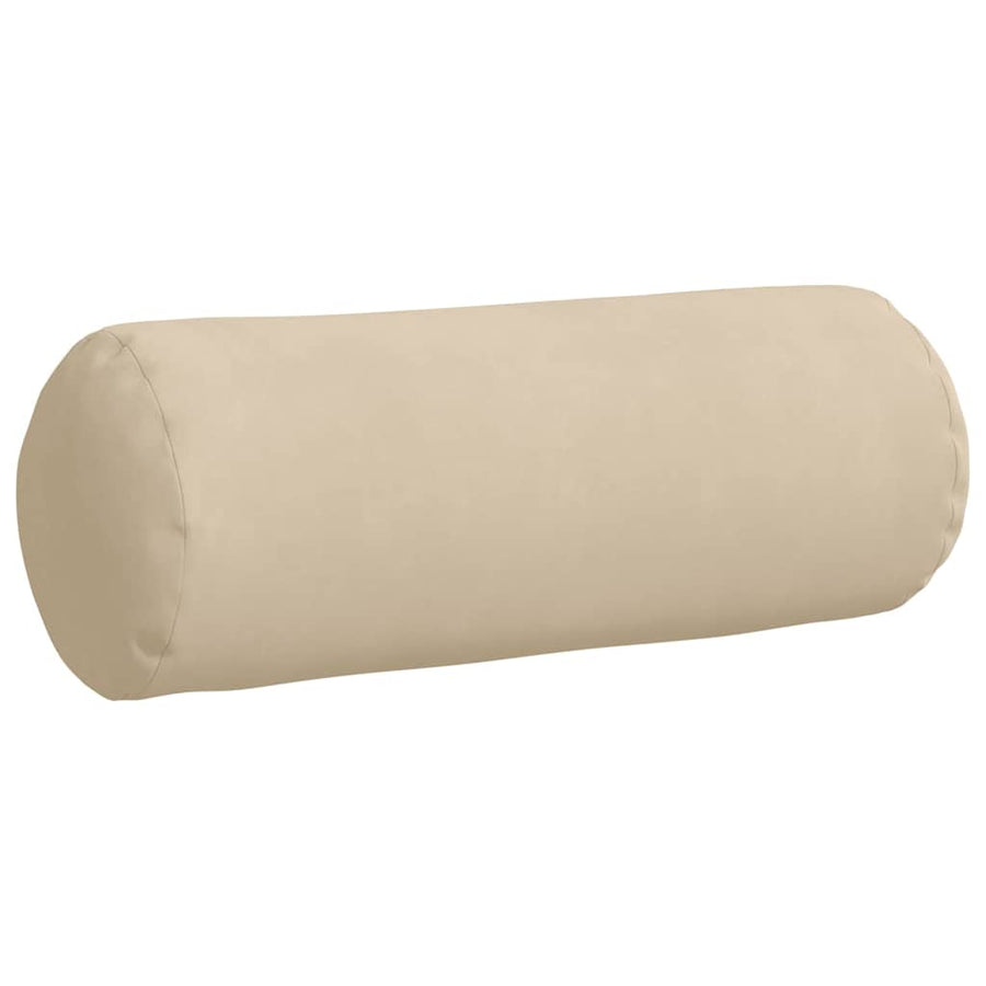 Bolster Kussens 2 pcs Crème Ø 25 x 70 cm Microvezel Stof